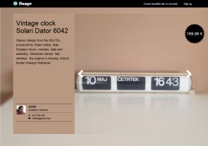 Vintage clock Solari Dator 6042